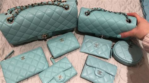 chanel tiffany blue|CHANEL 19C TIFFANY LIGHT BLUE COLOR COMPARISON.